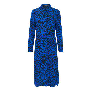 Soaked In Luxury Slina Shirt Dress | Beaucoup Animal In Blue