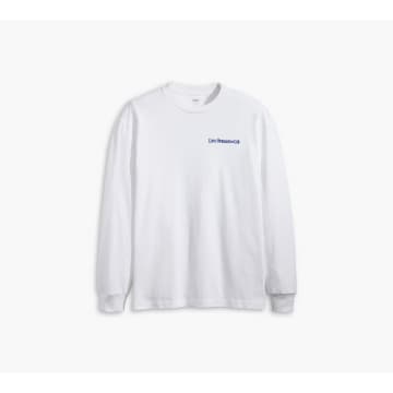Levi's Small White Graphic Authentic Long Sleeves T Shirt