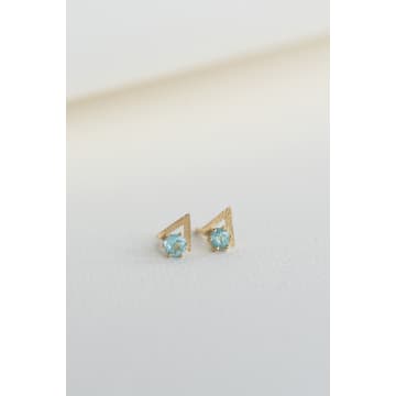 Zoe And Morgan Violet Gold Blue Apatite Studs