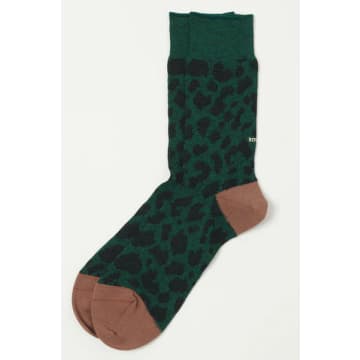 Rototo Organic Cotton Dark Green / Brown Socks