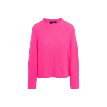 360cashmere Sophie Trapeze Crew Neck Jumper Col: Dayglo Pink