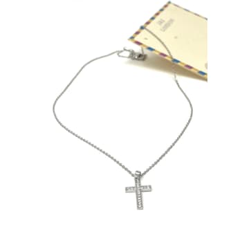 Mermaid Accessories Crystal Cross Pendant Necklace In Gold