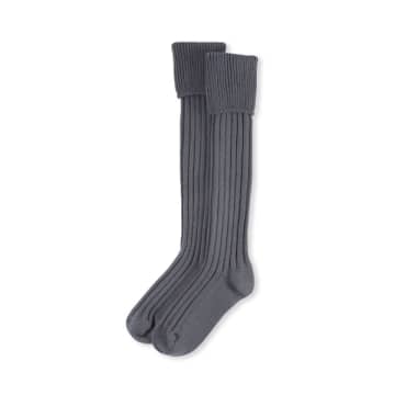 Chalk Boot Sock In Charcoal In Grey