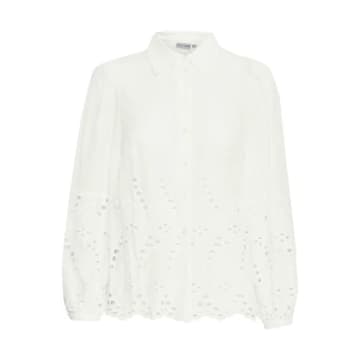 Pulz Jeans Pulz Karla Blouse In Cloud Dancer In White