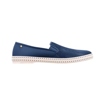 Shop Rivieras Slip Canvas Mesh Recycled Bleu In Blue