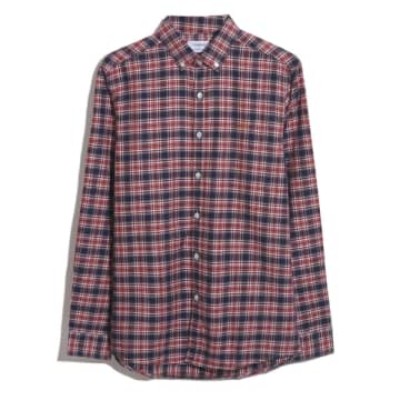 Shop Farah F4wfc042 Fraser Check Ls Shirt In Clay Red