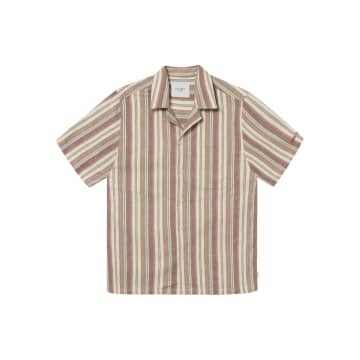 Chemises Manches Courtes Lawson Stripe Ss Shirt In Brown