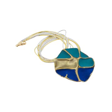 Shop Hoch Bronze  Pendant With Turquoise And Blue Patina In Metallic