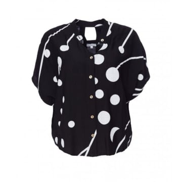 Naya Spot Jacket With Inset Collar In Black