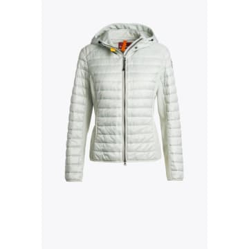 Shop Parajumpers Kym Fleece And Nylon Hooded Jacket Mochi In White