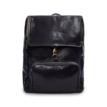 Shop Burrows And Hare Leather Backpack In Blue