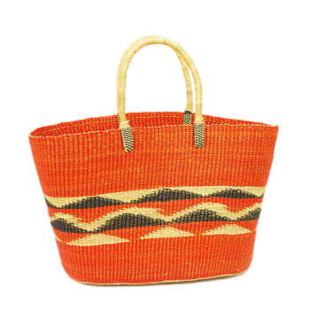 Shop Aarven Ghanaian Large Shopping Bolga Basket With Handles 'twia'