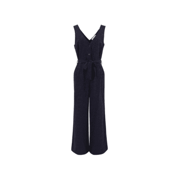 Shop Frnch Laurena Jumpsuit In Bleu Marine From In Blue