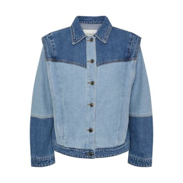 Shop Y.a.s. | Block Ls Denim Jacket In Blue
