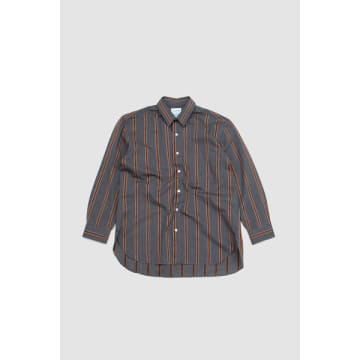 Shop Cristaseya Handmade Men's Shirt Striped Black/noisette