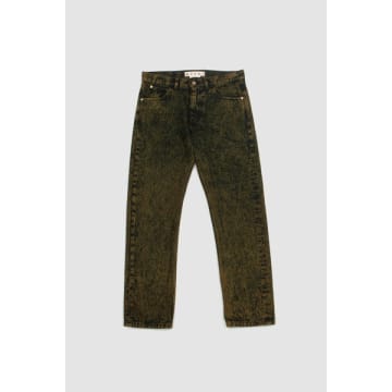 Shop Marni Marble Dyed Jeans Leav Green