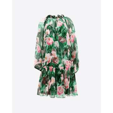 Shop Christy Lynn Jenny Camellia Garden Short Dress Col: Green Multi, Size: