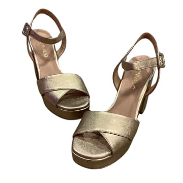 Shop Donnalei ‘cato Met' Sandal In Gold