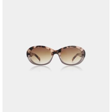 Shop A.kjaerbede Anma Sunglasses In Coquina / Grey Transparent