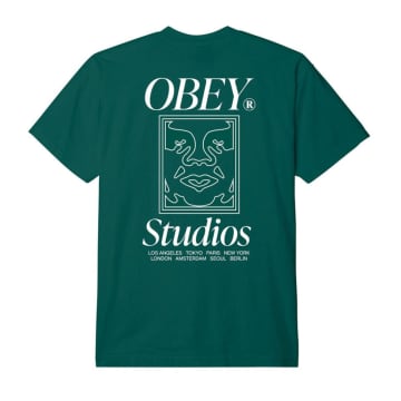 Shop Obey T-shirt Studios Icon Uomo Adventure Green