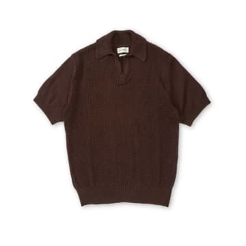Shop Oliver Spencer Polo Shirt In Brown