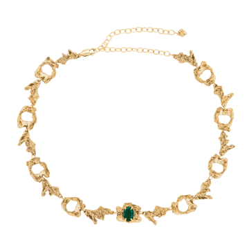 Shop Loveness Lee Eryngii Emerald Necklace In Gold