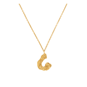 Shop Loveness Lee Alphabet Necklace In Metallic