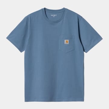 Shop Carhartt T-shirt S/s Pocket Sorrent In Blue