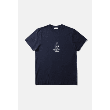 Shop Edmmond - Boris T-shirt Plain Navy In Blue