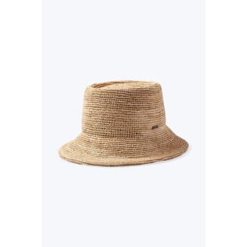 Shop Brixton Ellee Tan Straw Bucket Hat In Neutrals