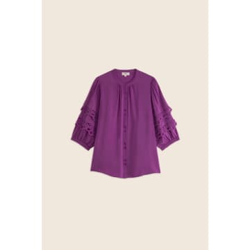 Shop Suncoo Lou Blouse In Purple