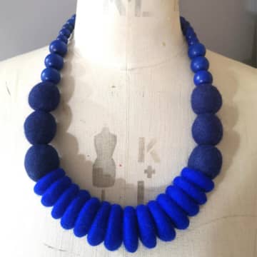 Lynsey Walters Throw On Merino Necklace Blue