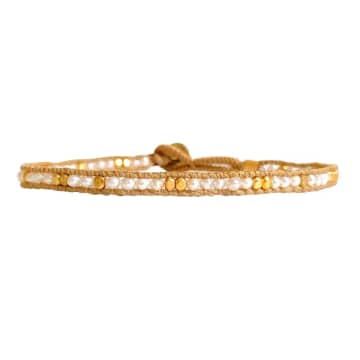Ibu Jewels Jill Stone Pearl Bracelet In Gold