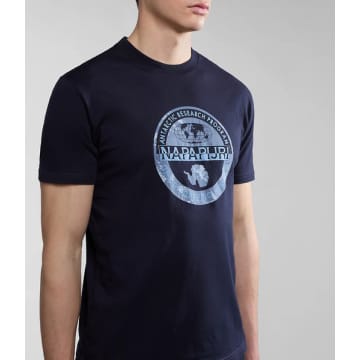 Shop Napapijri Bollo T-shirt In Navy In Blue