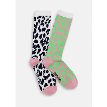 Shop Essentiel Antwerp Fee Leopard Socks In Animal Print