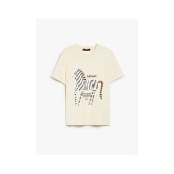 Shop Max Mara Weekend Yen Zebra T-shirt Size: S, Col: Beige In Neturals