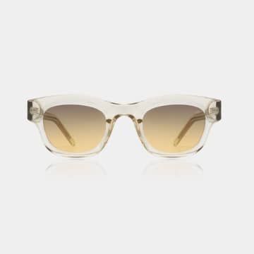 Shop A.kjaerbede Ecru Transparent Lane Sunglasses