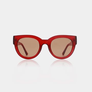 Shop A.kjaerbede Red Transaparent Lilly Sunglasses