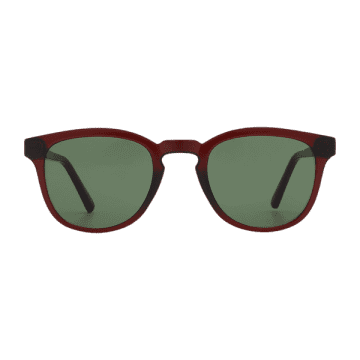 Shop A.kjaerbede Brown Transparent Bate Sunglasses