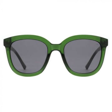 Shop A.kjaerbede Dark Green Transparent Billy Sunglasses