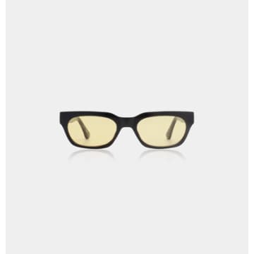 Shop A.kjaerbede Black/yellow Bror Sunglasses