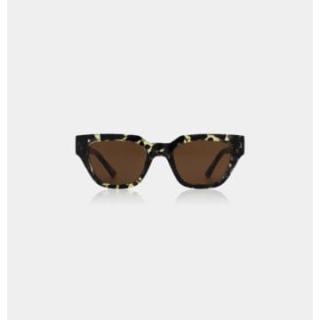 Shop A.kjaerbede Black/yellow Tortoise Kaws Sunglasses
