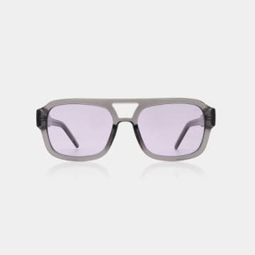 Shop A.kjaerbede Grey Transparent Kaya Sunglasses