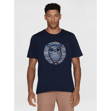 Shop Knowledge Cotton Apparel 1010101 Regular Short Sleeve Heavy Single Owl Cross T-shirt Night Sky