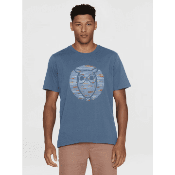 Shop Knowledge Cotton Apparel 1010101 Regular Short Sleeve Heavy Single Owl Cross T-shirt Moonlight Blue