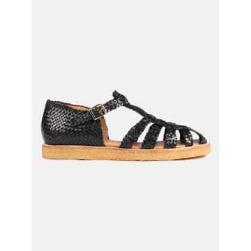 Shop Angulus Hand-braided Lace-up Sandal With Buckle