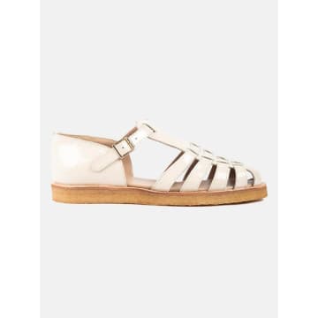 Shop Angulus Strap Sandals With Buckle In Neturals