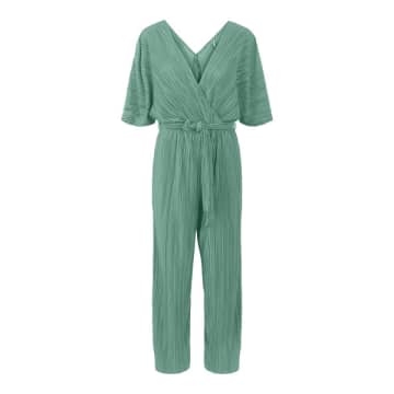 Shop Y.a.s. | Olinda Ss Ankle Jumpsuit In Green