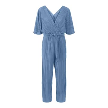 Shop Y.a.s. | Olinda Ss Ankle Jumpsuit In Blue