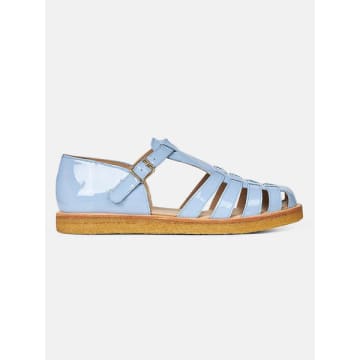 Shop Angulus Strap Sandals With Buckle In Blue